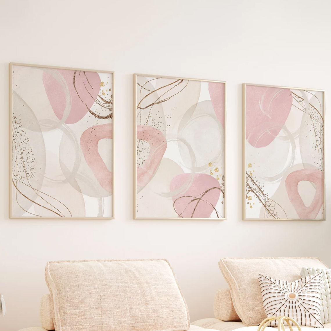 Abstract Canvas Set - Conjunto de 3 Peças de Arte