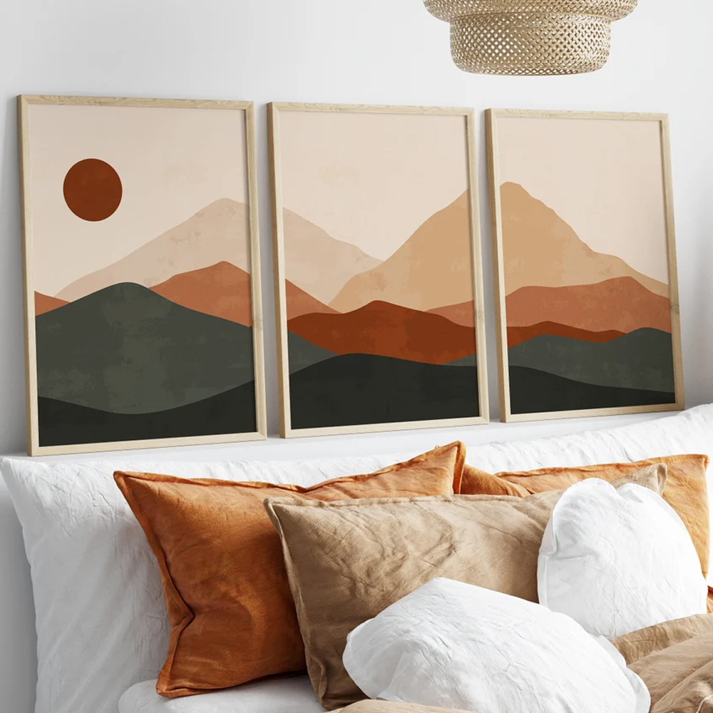 Abstract Canvas Set - Conjunto de 3 Peças: Pôsteres de