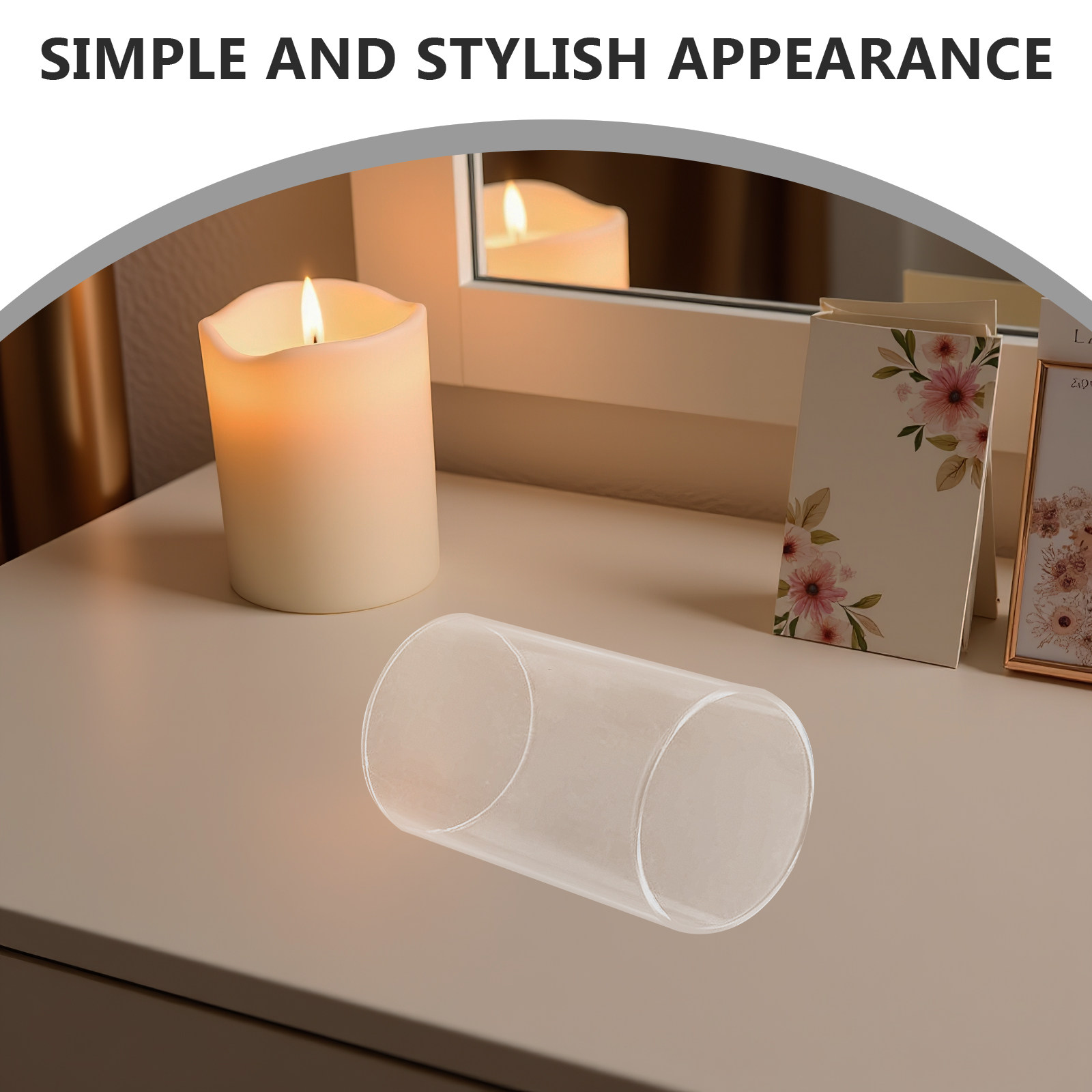 Candle Holder Decor - Suporte de vidro para velas, tubo