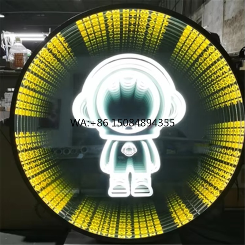 Decorative Mirror - Letreiro Personalizável 3D LED Espelho Infinito