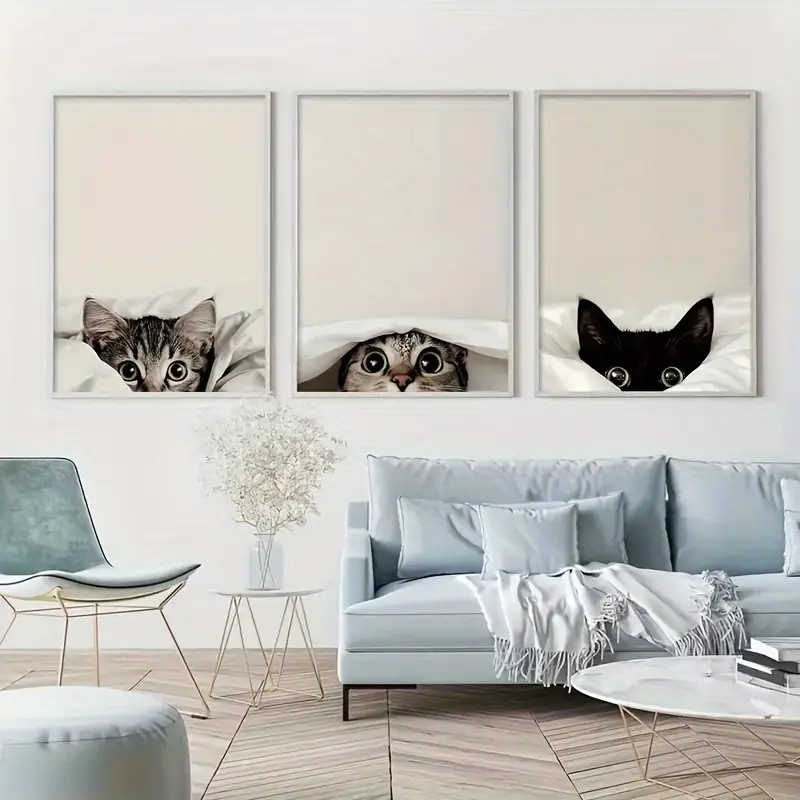 Abstract Canvas Set - Conjunto de 3 Impressões em Tela