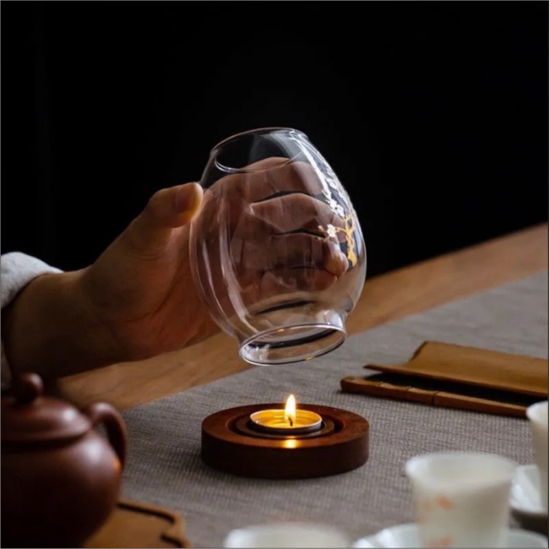 Suporte de vela de vidro trans - Candle Holder Decor avaliação e preço