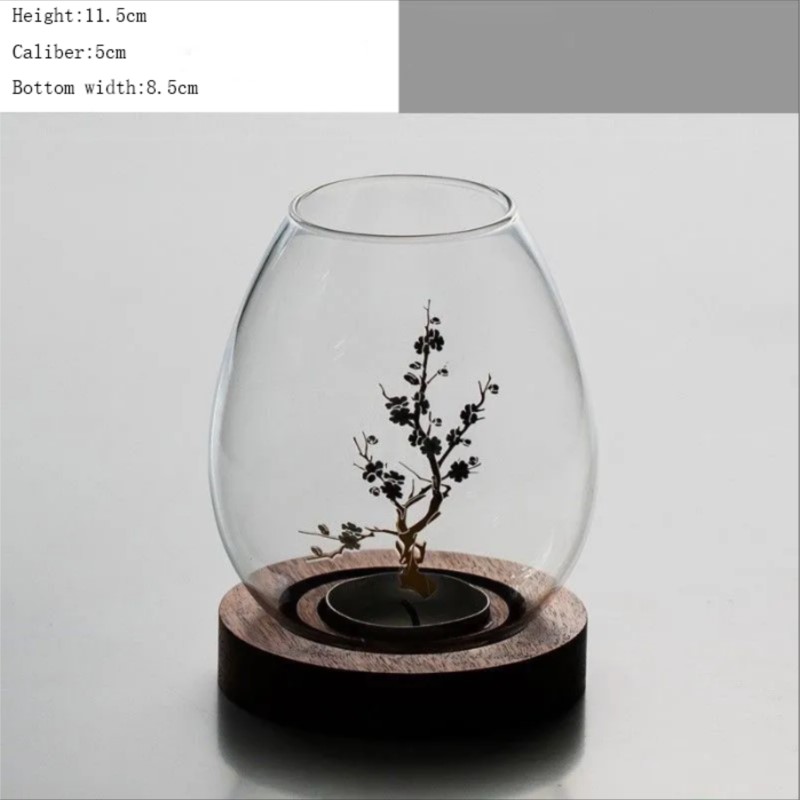Suporte de vela de vidro trans - Candle Holder Decor avaliação e preço