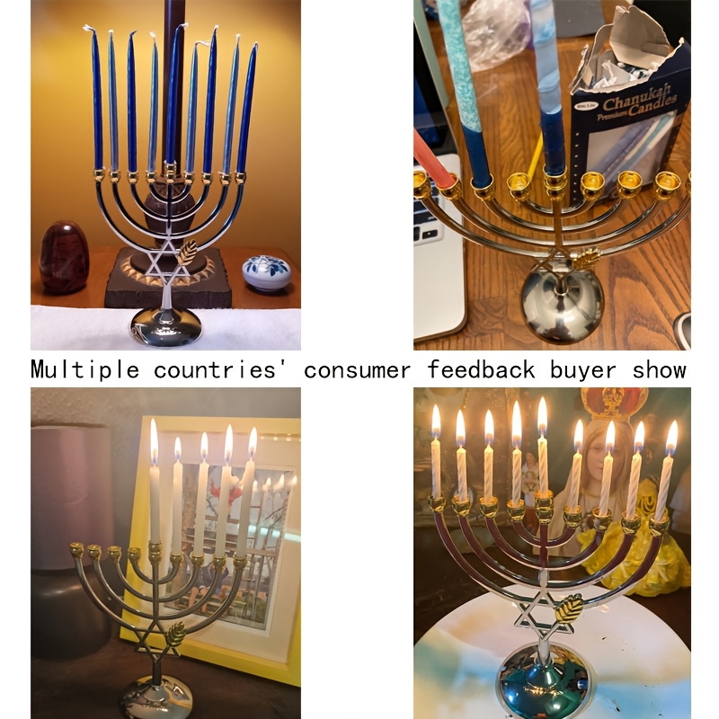 Menorá de Hanukkah com 9 Braço - Candle Holder Decor avaliação e preço