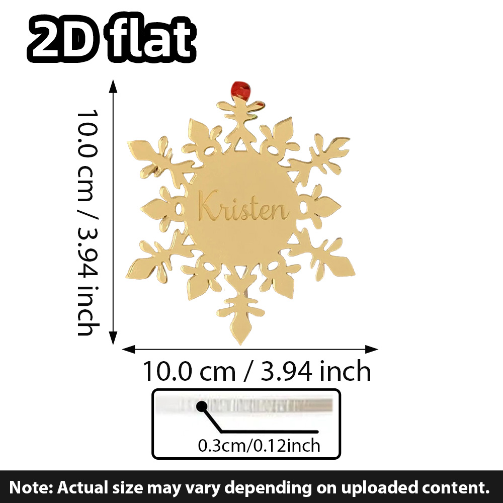 Ornamento de floco de neve acr - Decorative Mirror avaliação e preço