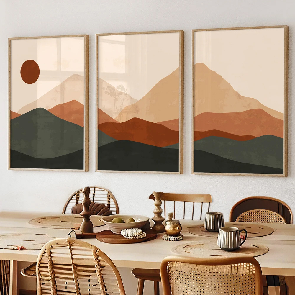 Conjunto de 3 Peças: Pôsteres  - Abstract Canvas Set avaliação e preço
