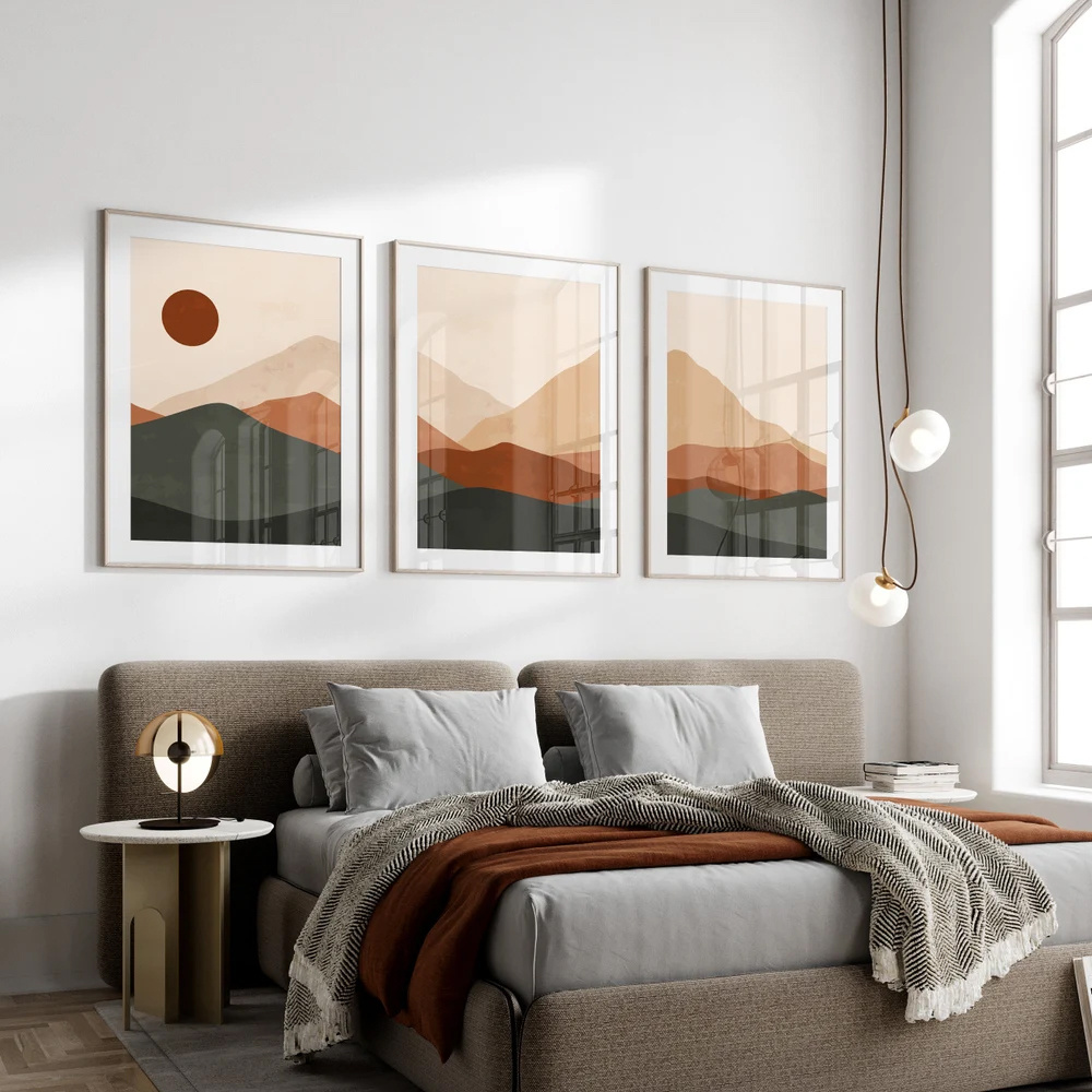 Conjunto de 3 Peças: Pôsteres  - Abstract Canvas Set avaliação e preço
