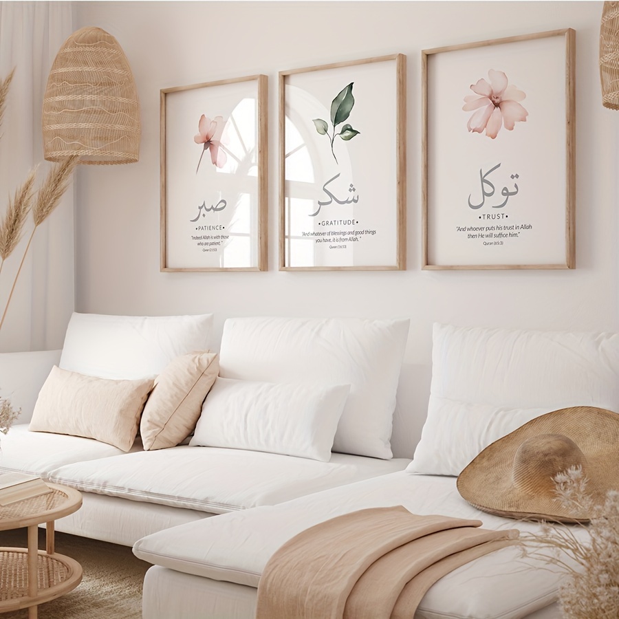 3 pçs/set Alcorão Islâmico Ver - Abstract Canvas Set avaliação e preço