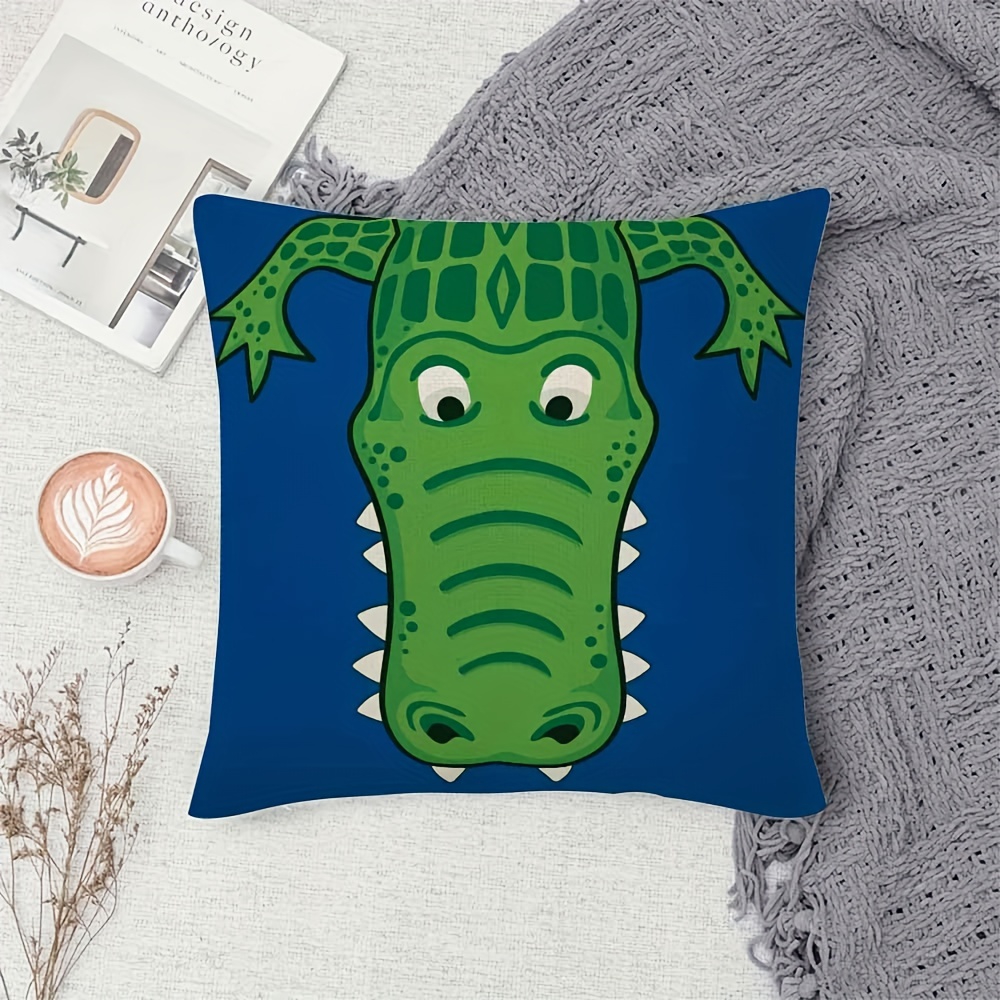 Capa de Almofada Crocodilo Ver - Throw Pillow avaliação e preço