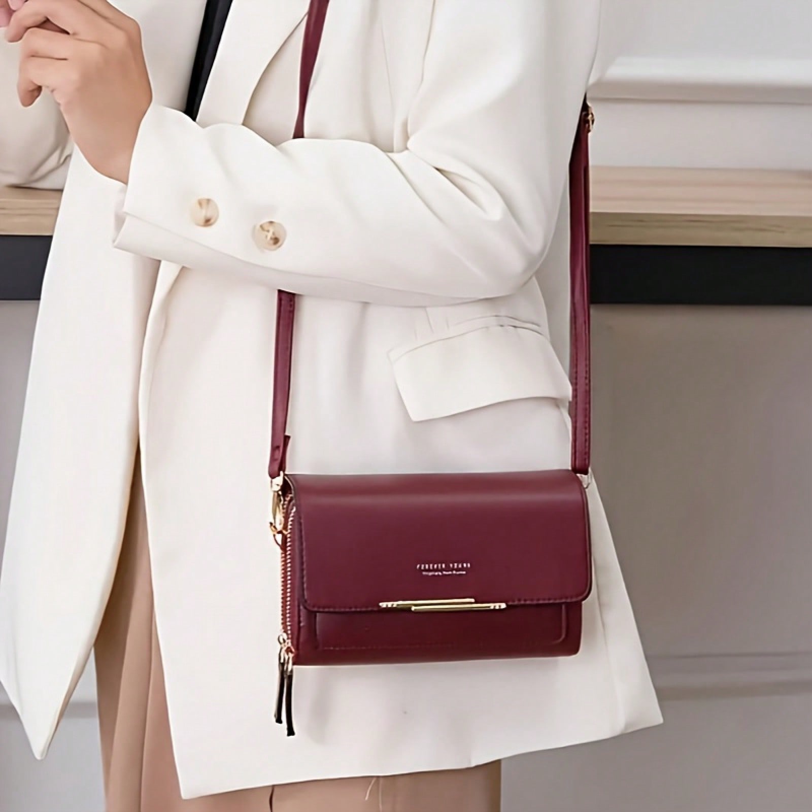 Bolsa transversal de couro sin - Interior Design High End avaliação e preço