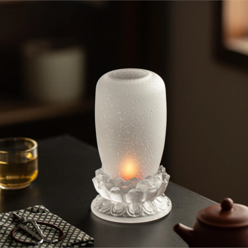 Abajur de Vidro Lótus Antigo p - Candle Holder Decor avaliação e preço