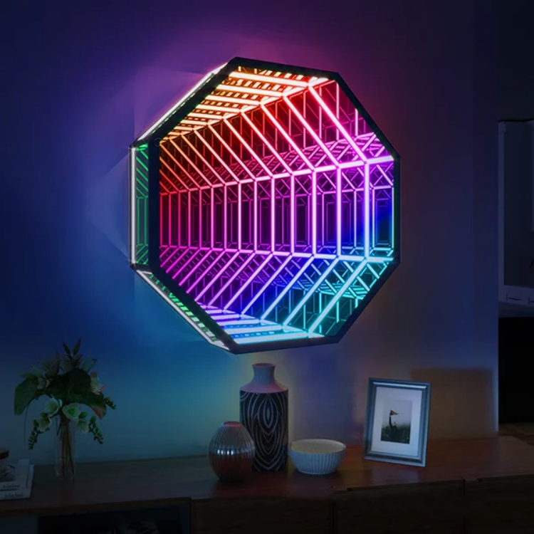 Espelho Infinito Octogonal 3D  - Decorative Mirror avaliação e preço